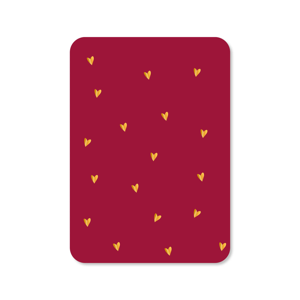 Ansichtkaart kleine hartjes rood