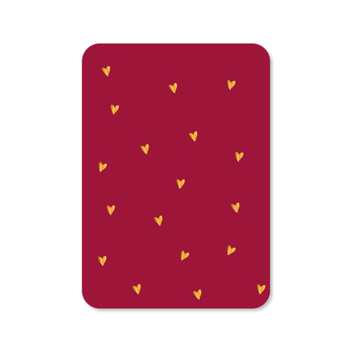 Ansichtkaart kleine hartjes rood