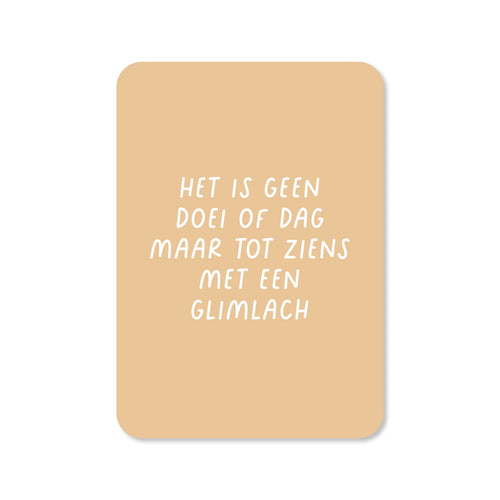 Ansichtkaart doei of dag