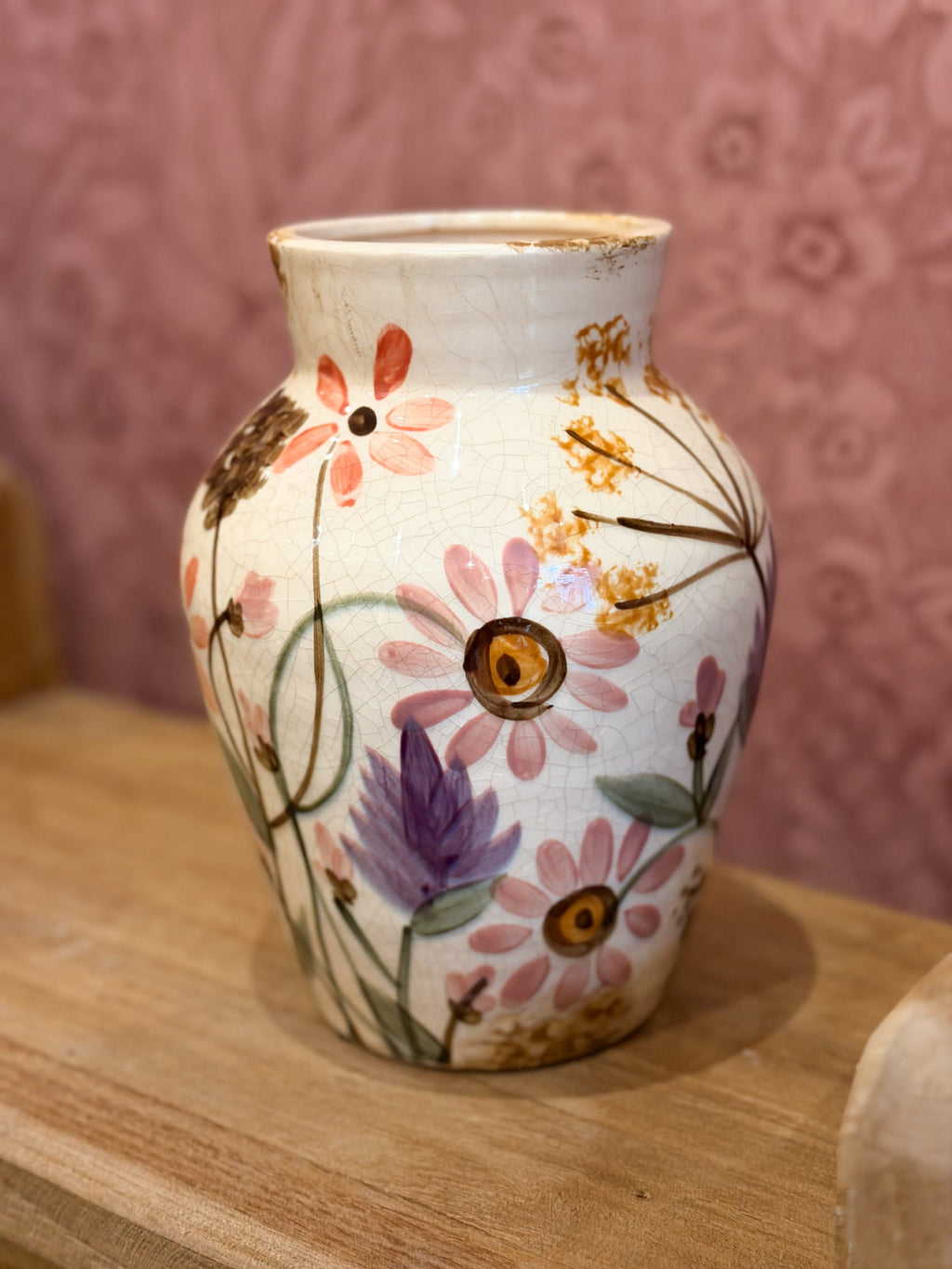 Vaas bloemen geschilderd, foto 3