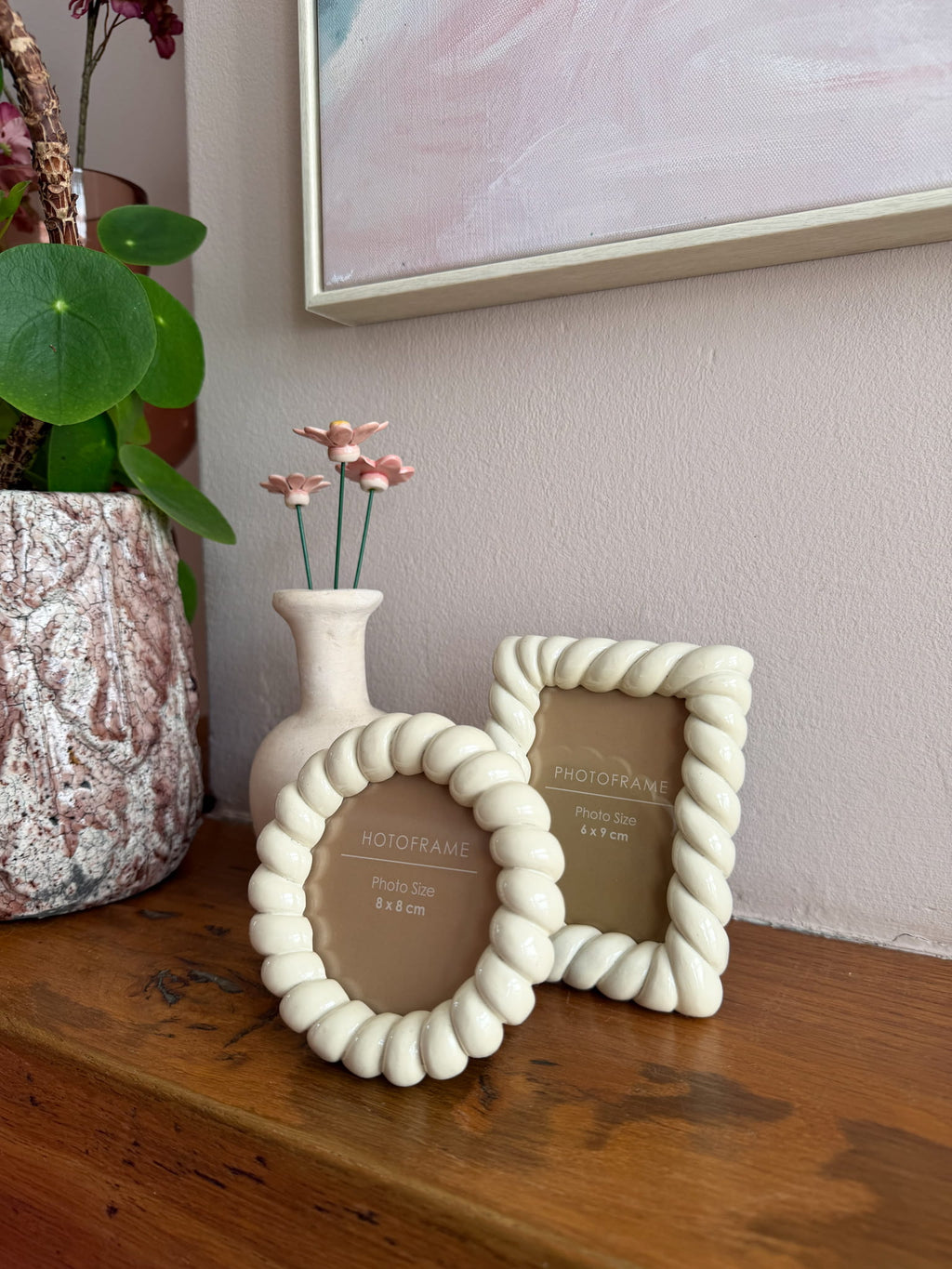 Fotolijst mini beige gedraaid