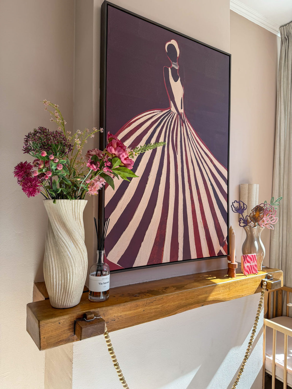 Schilderij vrouw met rok