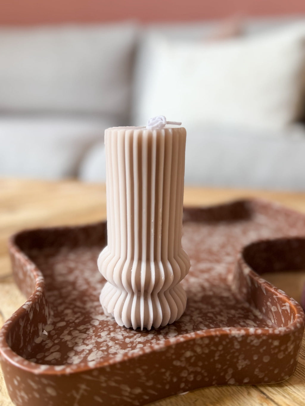 Soja vormkaars beige