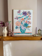 Schilderij pastel roze dahlia, foto 4