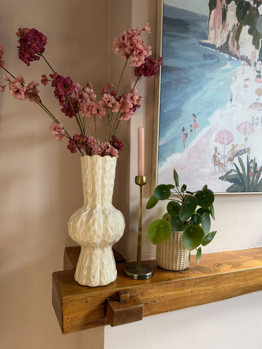 Vaas toffee beige gespikkeld, foto 2