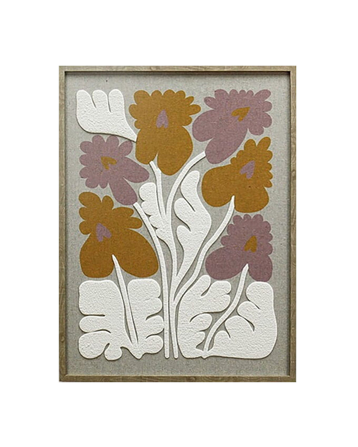 Kunstwerk paarse bloemen