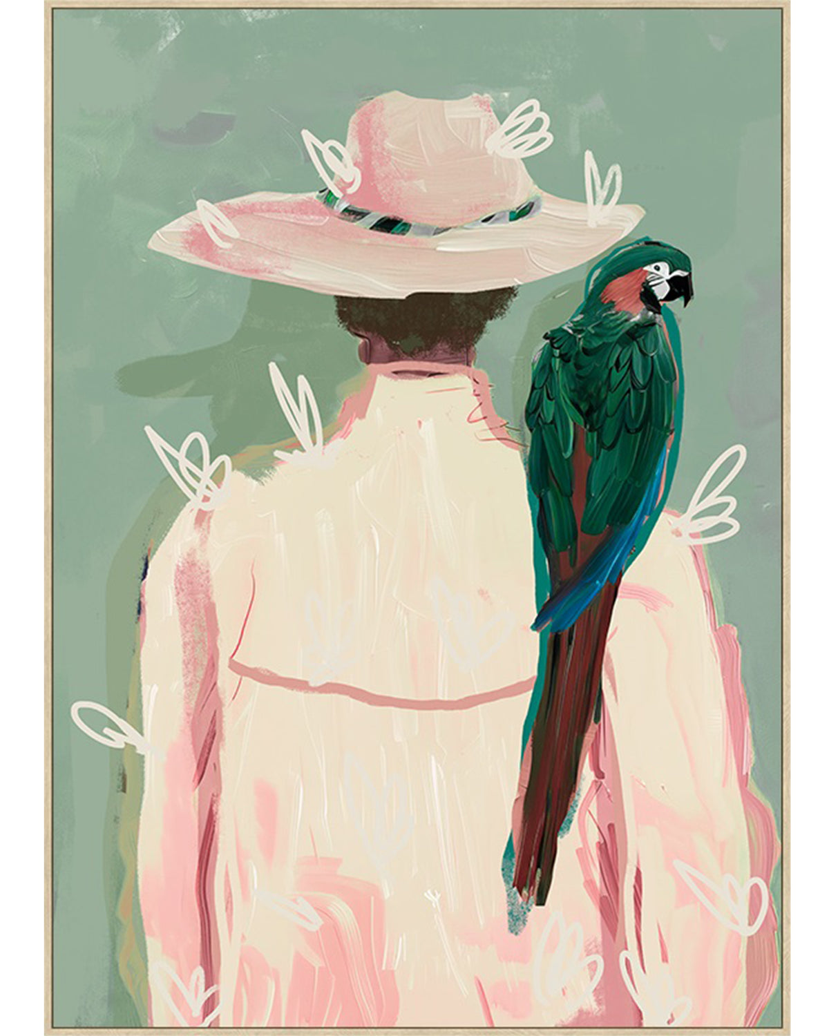 Schilderij papegaai