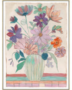 Schilderij pastel roze dahlia