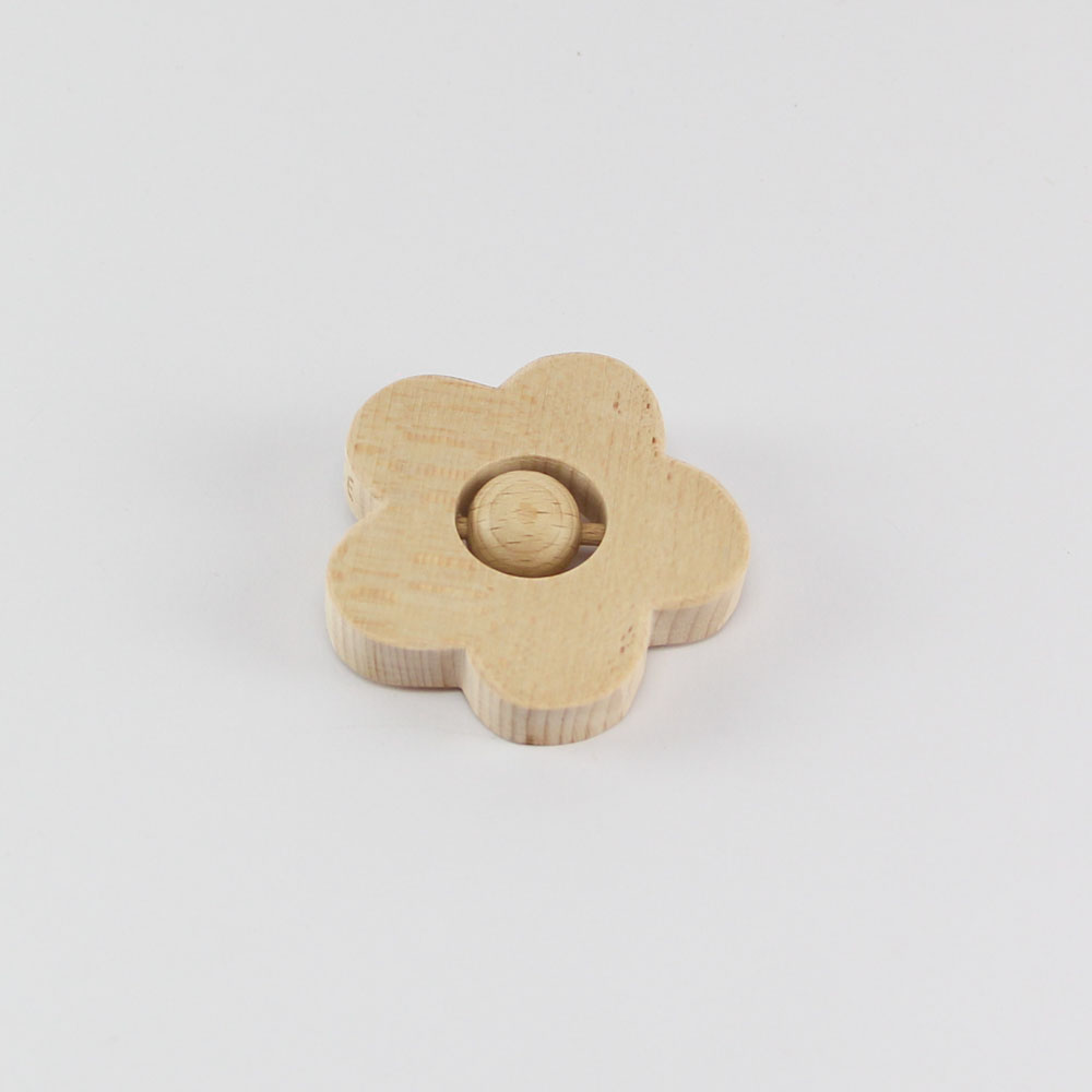 Houten rammelaar bloem - Loek s nice product foto 268 - 6017