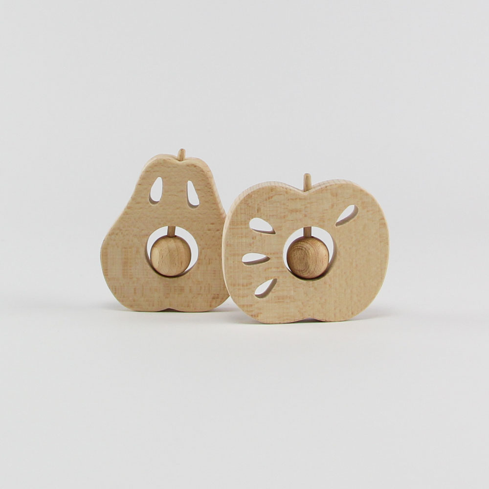 Houten rammelaar appel - Loek s nice product foto 281 - 6015
