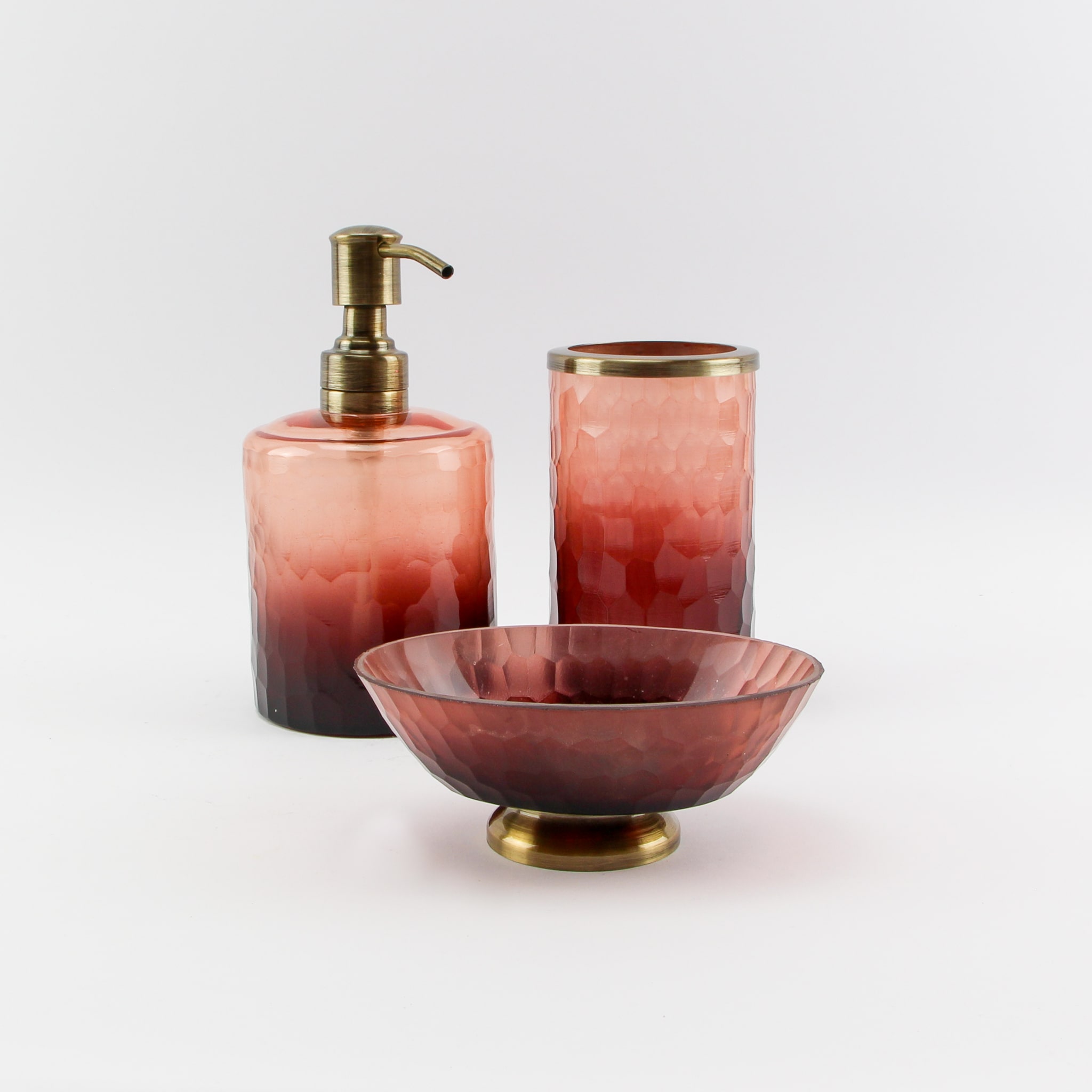 Beker gehamerd glas roze - Loeks nice product foto 0997 min 1 - 1034