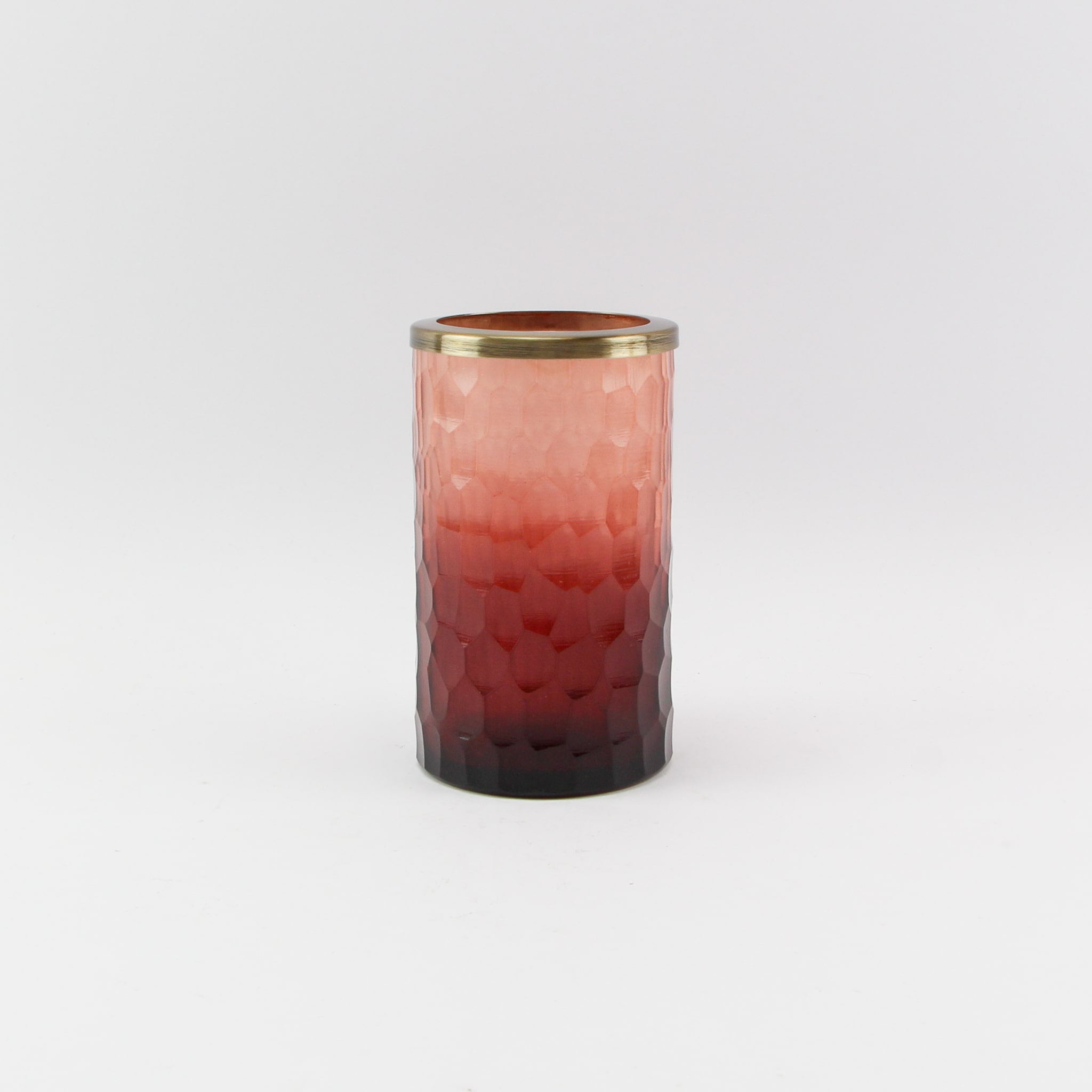 Beker gehamerd glas roze - Loeks nice product foto 1000 min - 1034