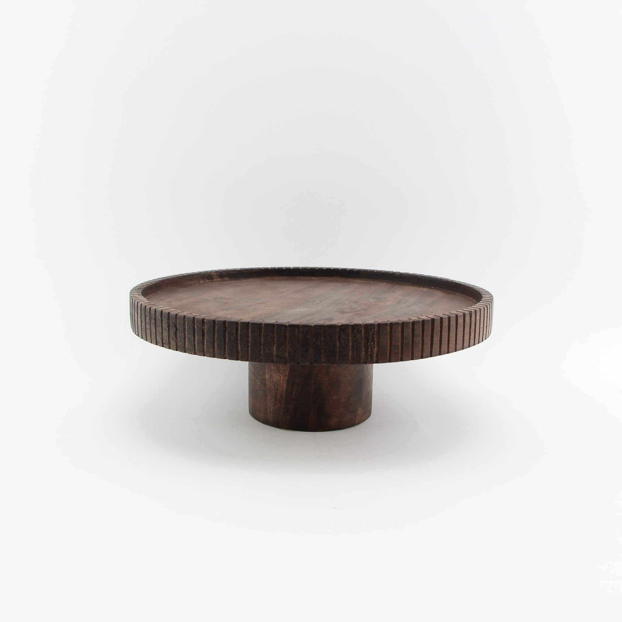 Taartplateau hout ribbel - Loeks nice product foto 1143 min - 1042