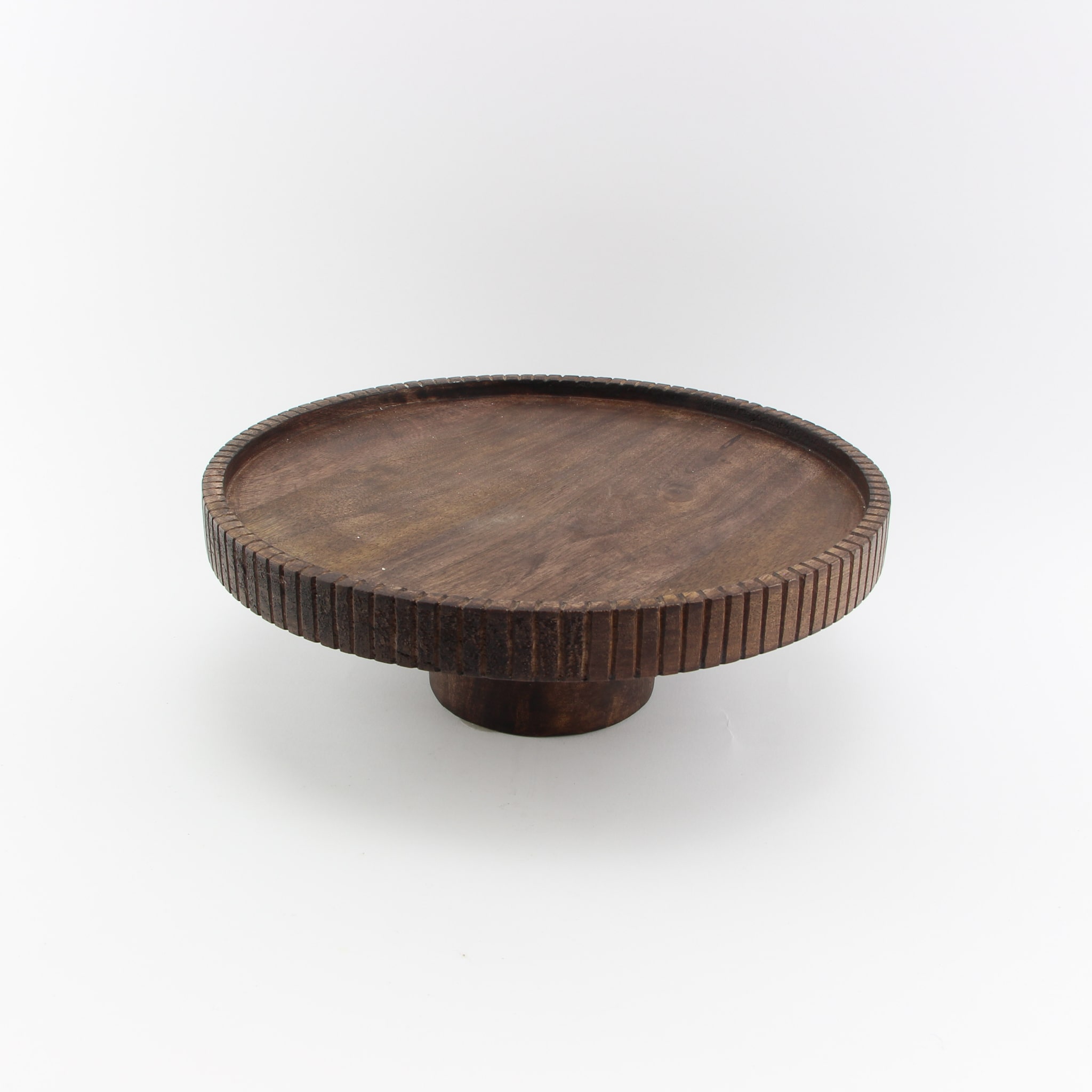 Taartplateau hout ribbel - Loeks nice product foto 1144 min - 1042