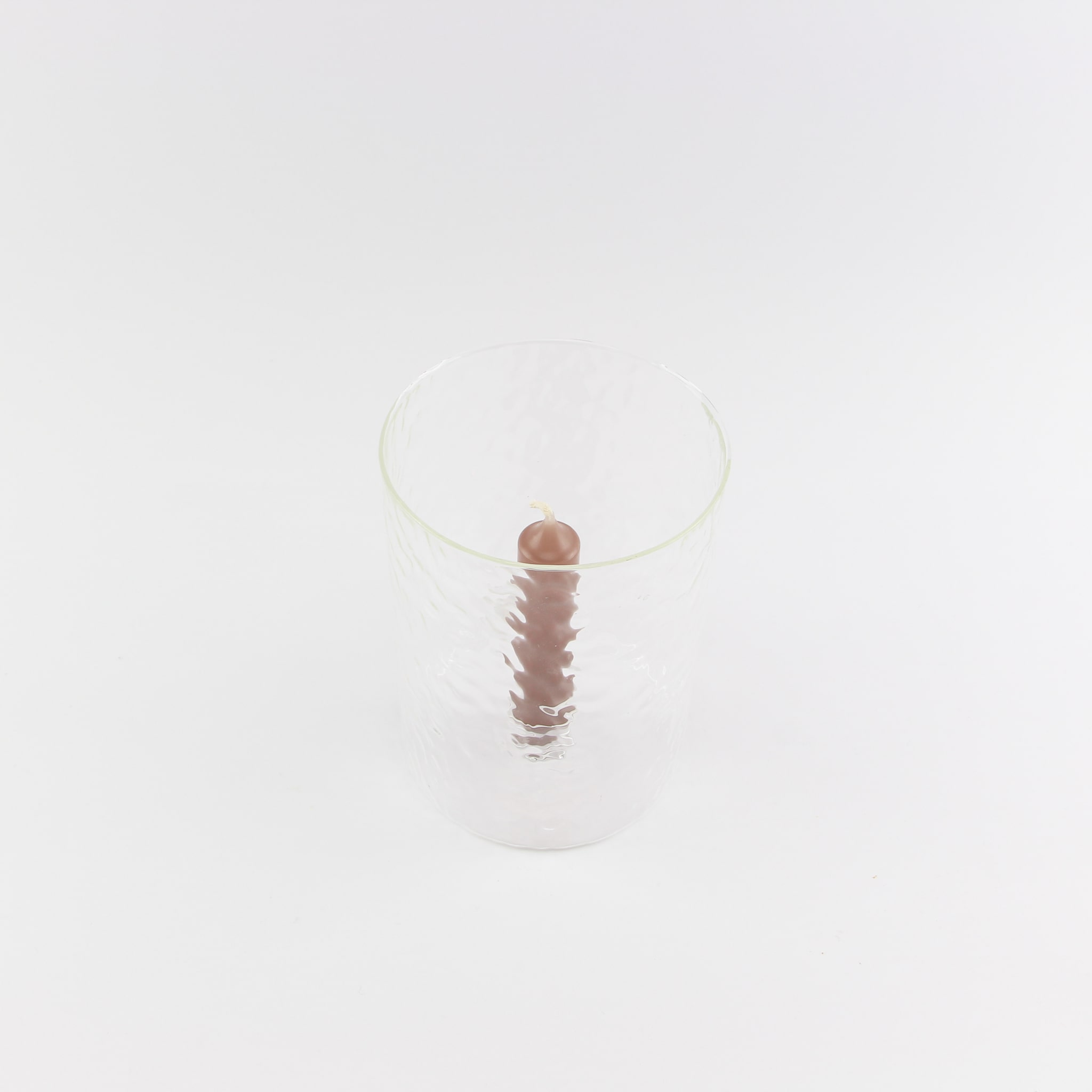 Kandelaar vaas gehamerd glas S - Loeks nice product foto 1315 min - 8187
