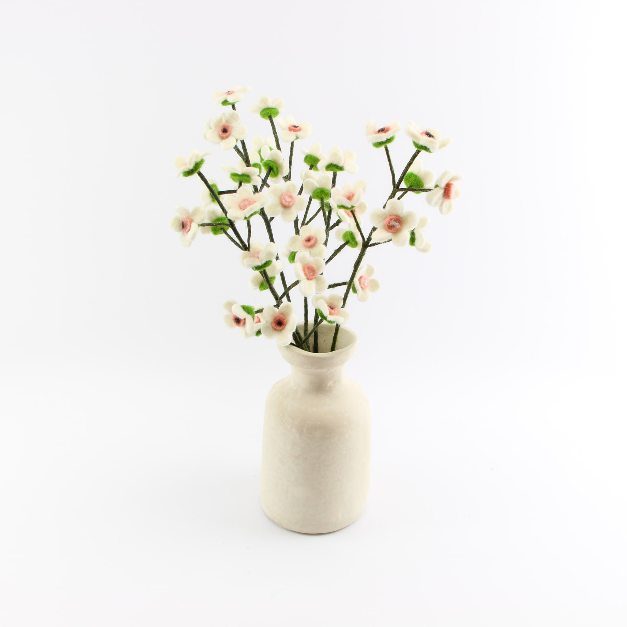 Vilten bloesem wit met roze hart - Loeks nice product foto 1347 min 1 - 8144