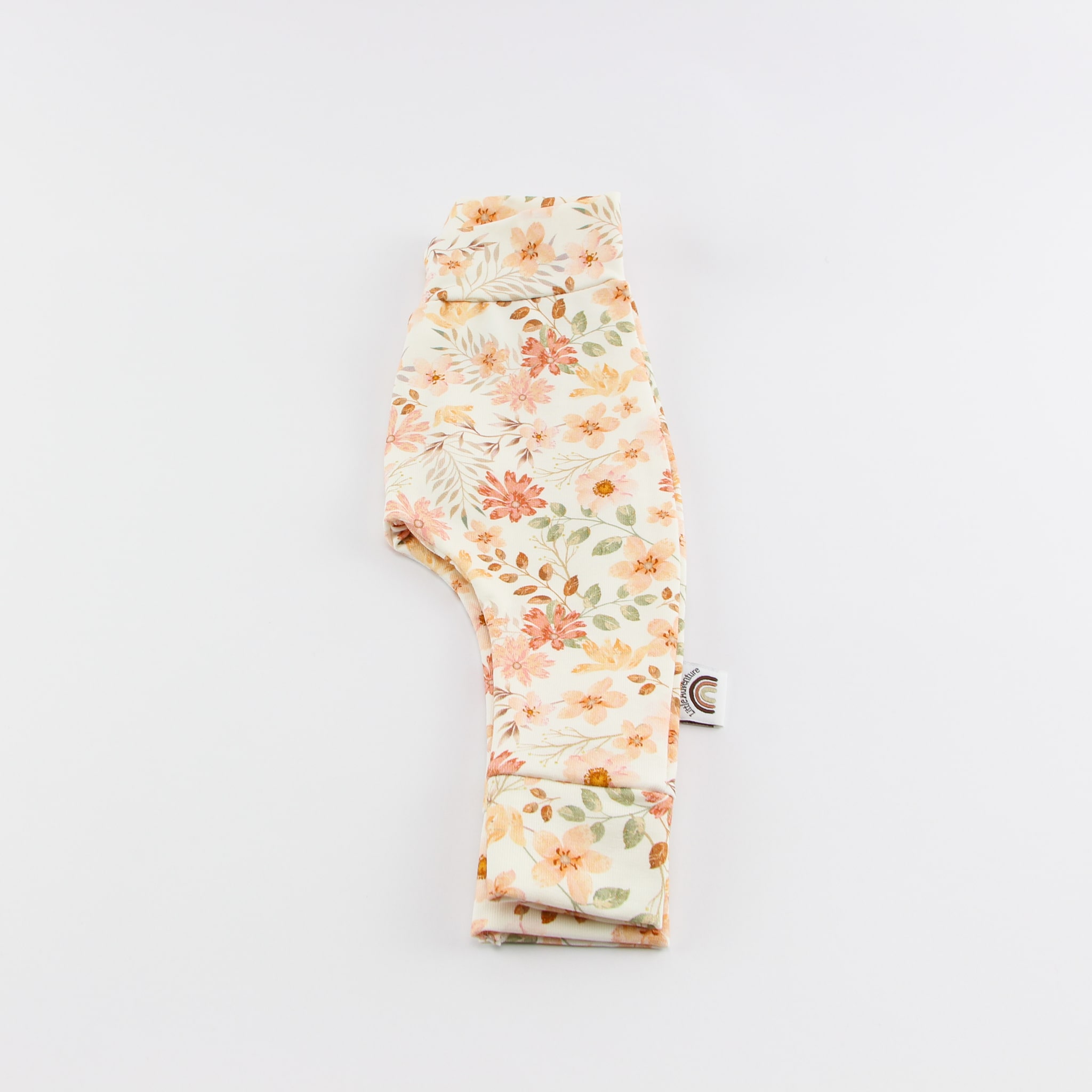 Broekje bloemen oranje/zalmroze - Loeks nice product foto 1542 min 1 - 6093