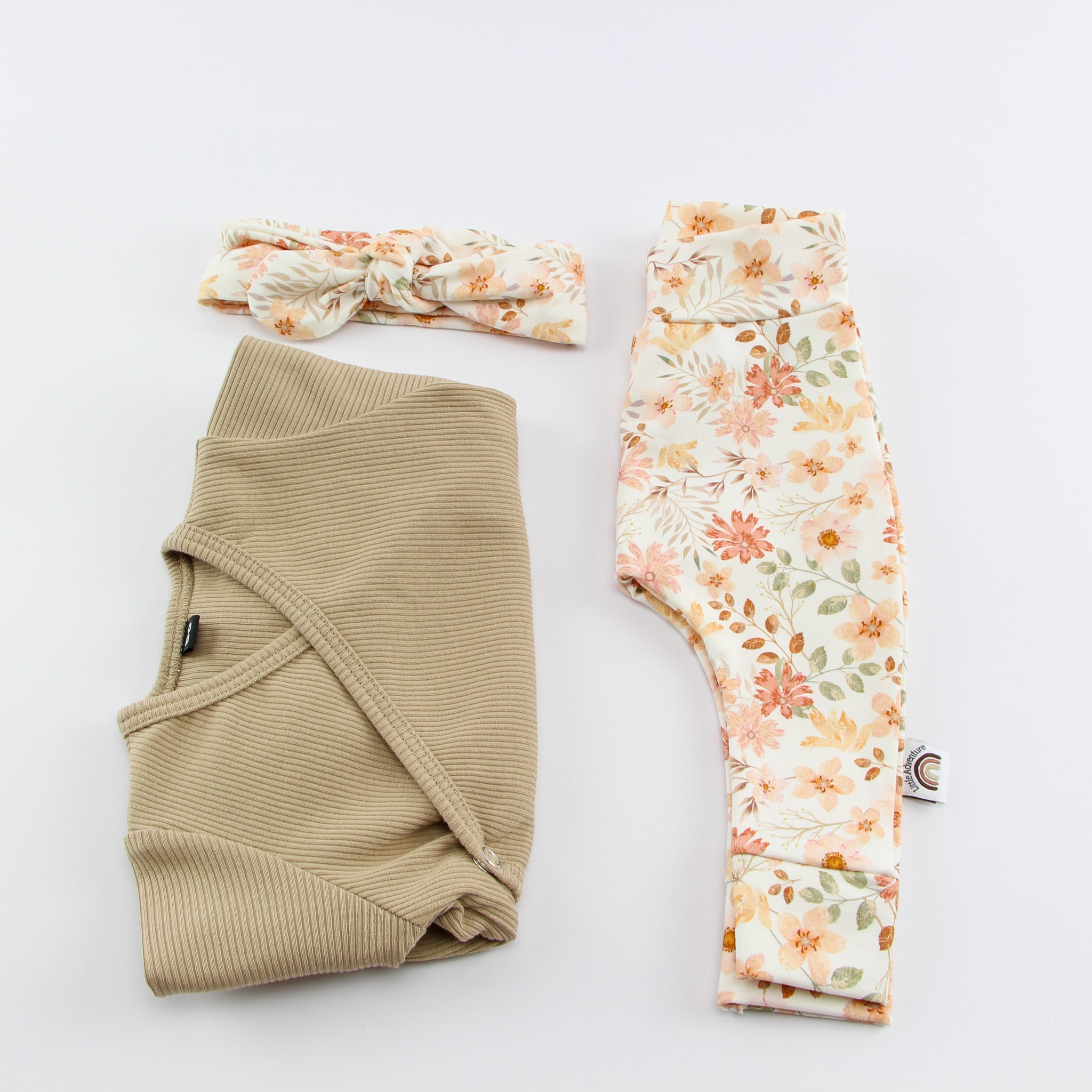 Haarband bloemen oranje/zalmroze - Loeks nice product foto 1546 min 2 - 6122