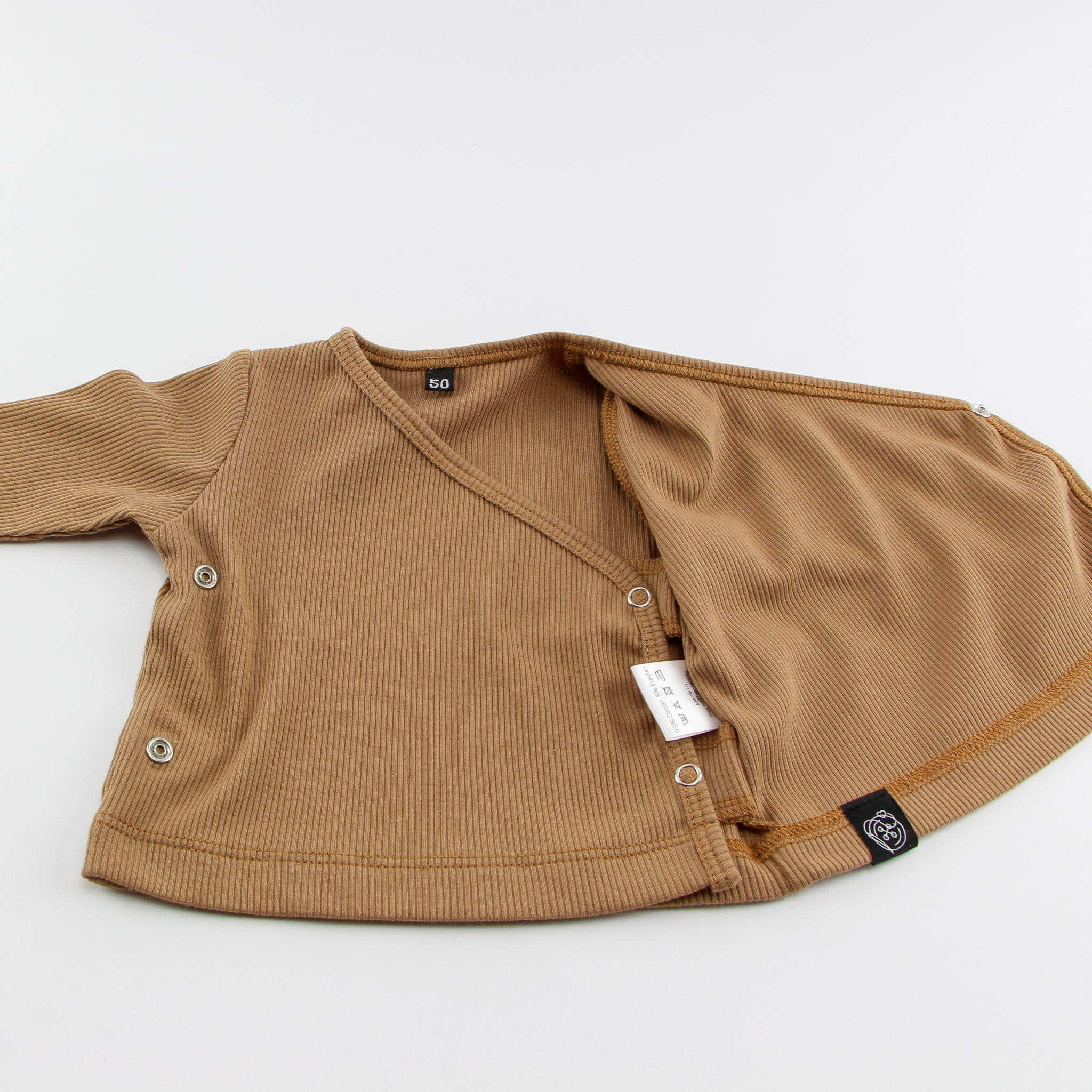 Overslagshirt bruin rib - Loeks nice product foto 1615 min - 6118