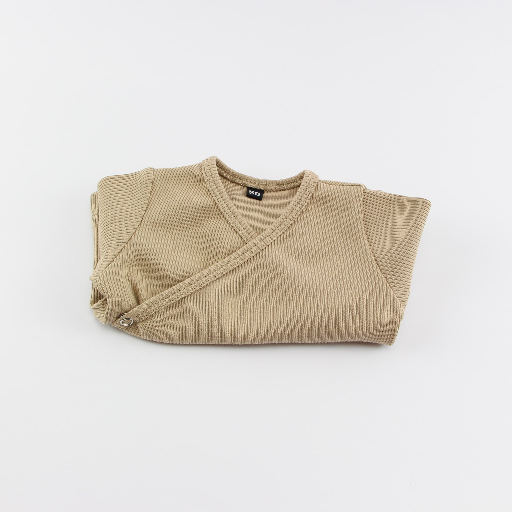Overslagshirt beige rib - Loeks nice product foto 1618 min - 6120