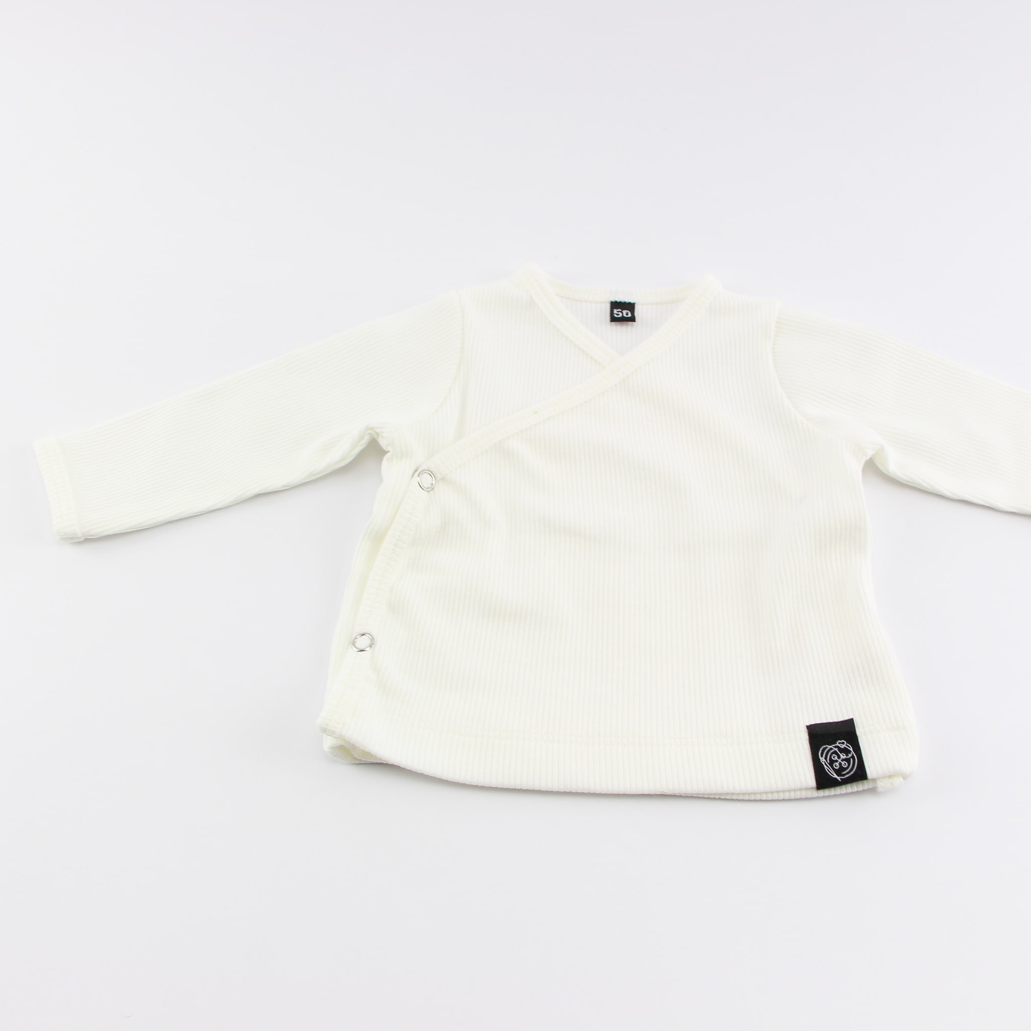 Overslagshirt wit rib - Loeks nice product foto 1621 min - 6119