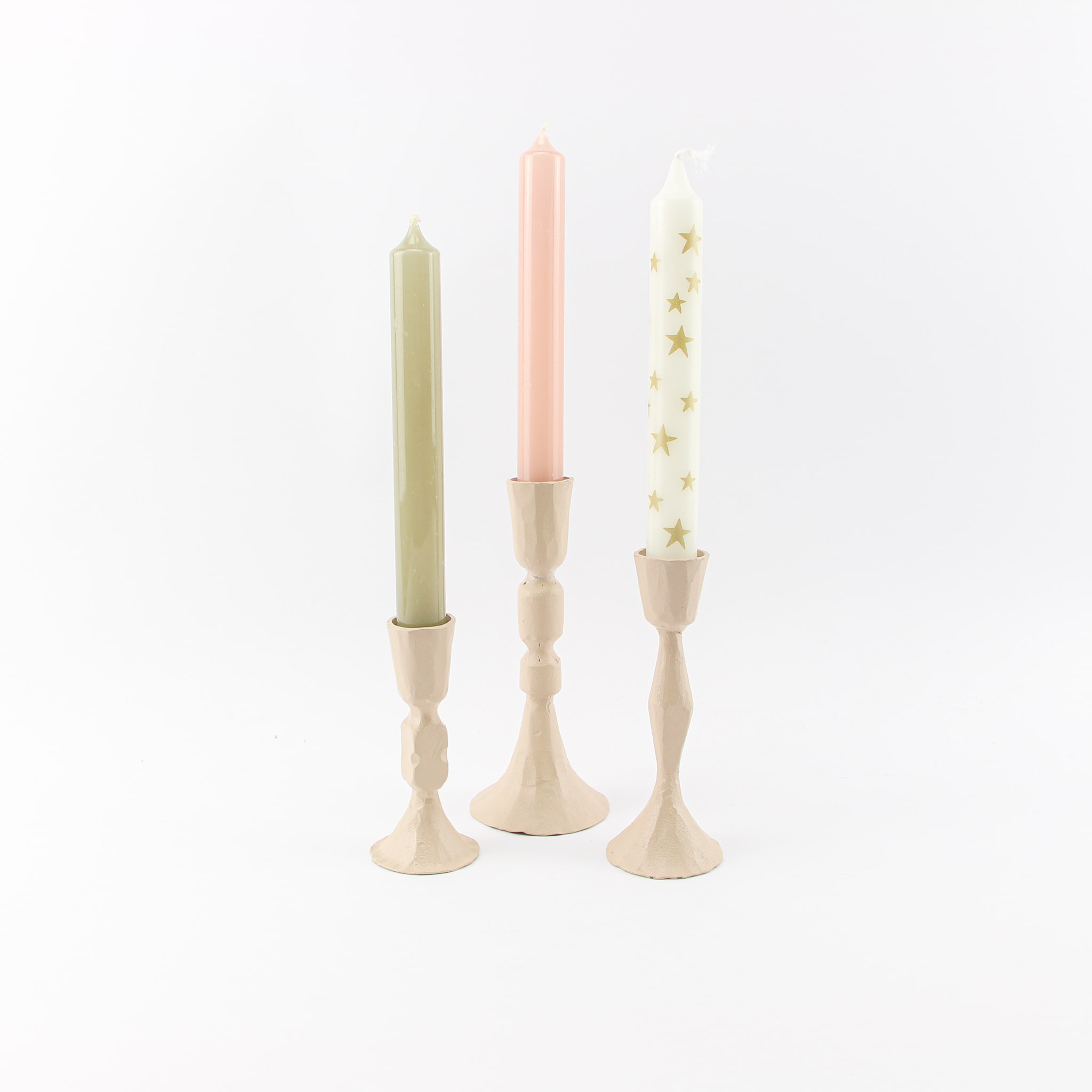 Metalen kandelaar beige - Loeks nice product foto 1748 min 1 - 8223 (1)