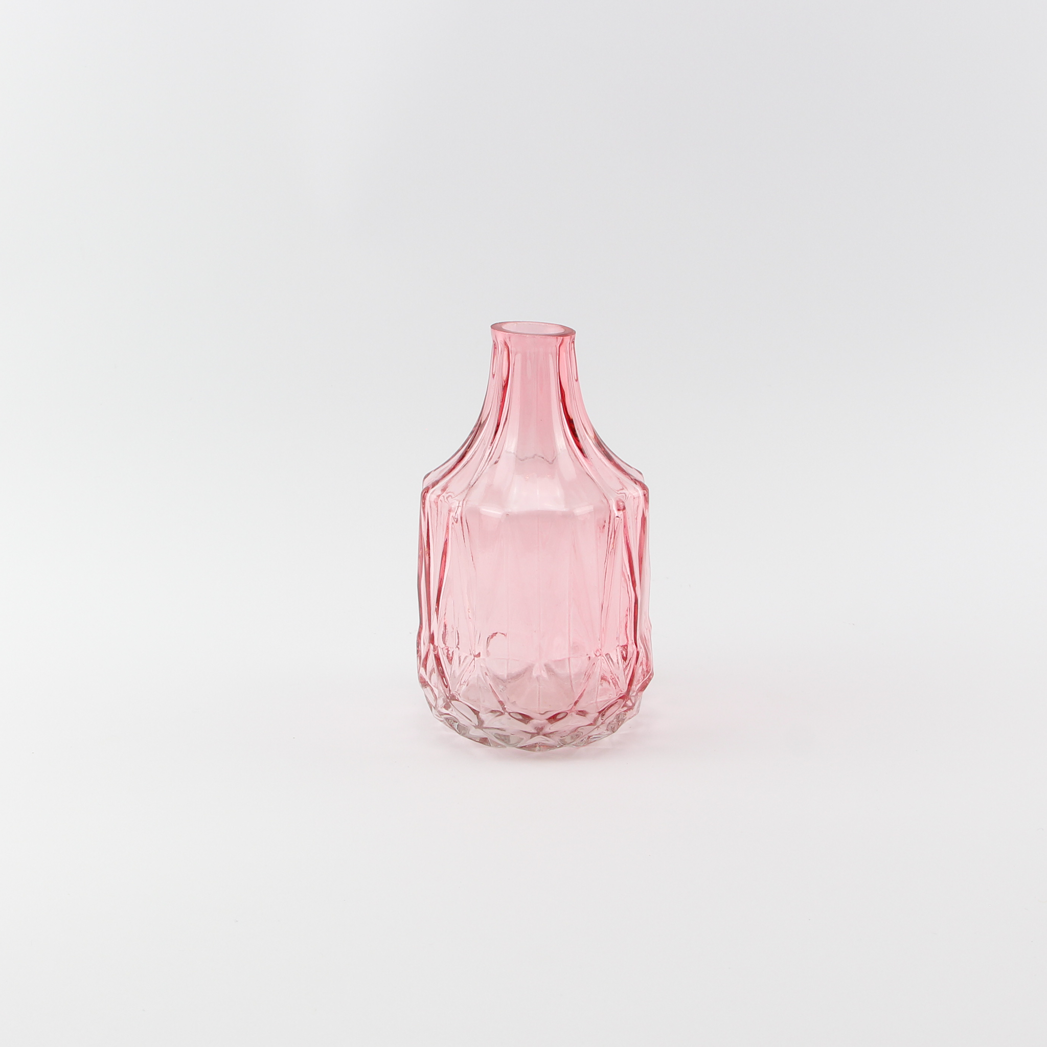 Transparant vaasje kristal roze - Loeks nice product foto 1772 - 8228